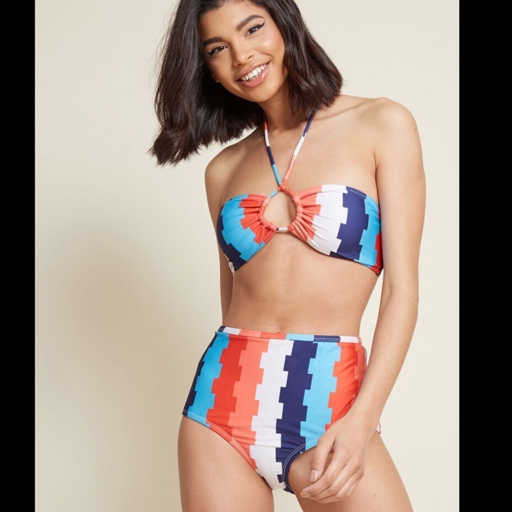 ModCloth High Dive High Waisted Bikini Bottoms